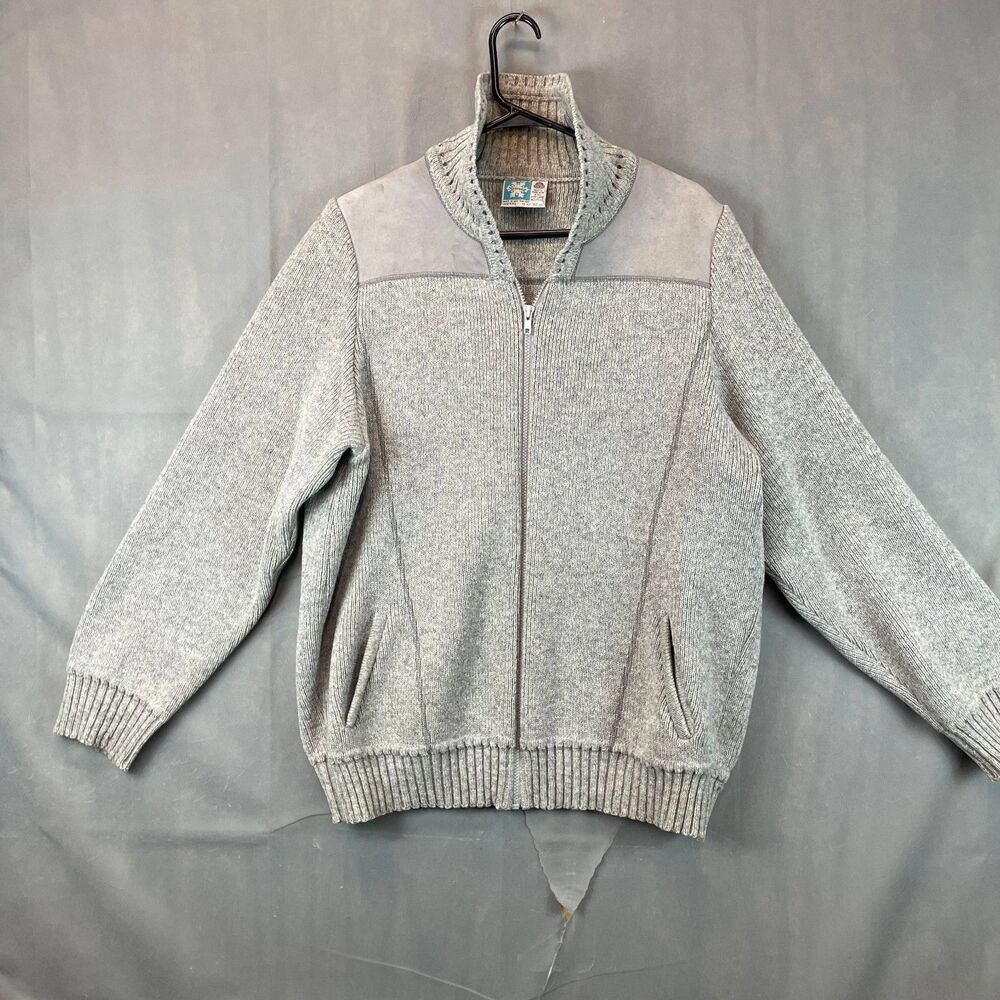 Norsewear Zip Sweater Men XXL Gray Full Zip Jacket New Zealand Warm Long Sleeve